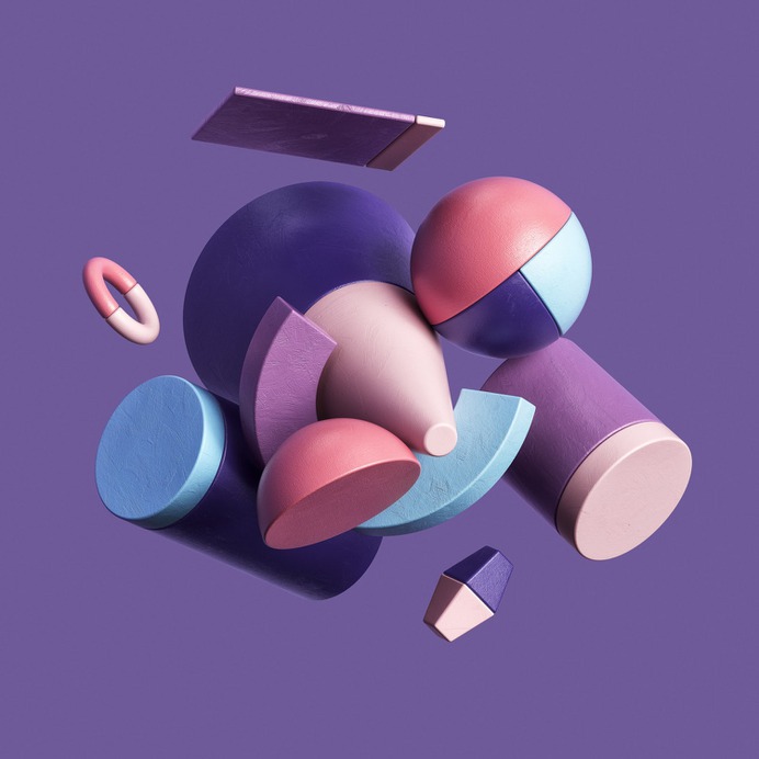 Kaleidoscope in 3D - Mindsparkle Mag "Kaleidoscope" designed by Philip Lück is a small series of floating primitives, heavily inspired by the amazing work of Bram Vanhaeren. #logo #packaging #identity #branding #design #color #photography #graphic #design #gallery #blog #project #mindsparkle #mag #beautiful #portfolio #designer