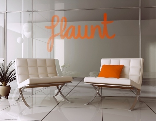 Flaunt : i like blue #print #design #identity #logo #typography