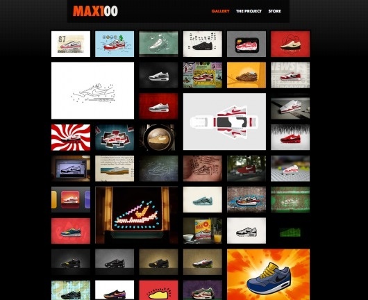 Dribbble - MAX100_project site.png by Matt Stevens #website #grid #mosaic