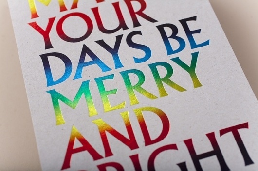 2011 holiday card - Elana Schlenker #emboss #card #graphic #foil #typography
