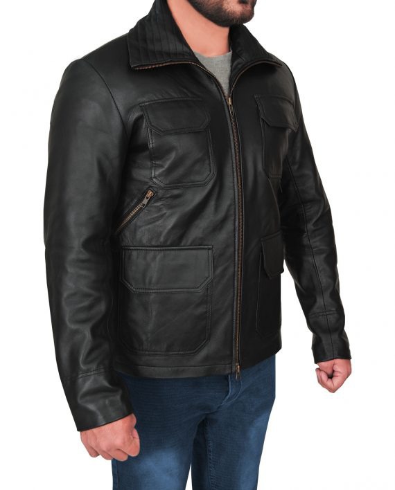 Breaking Bad Aaron Paul Leather Jacket (5) F-R