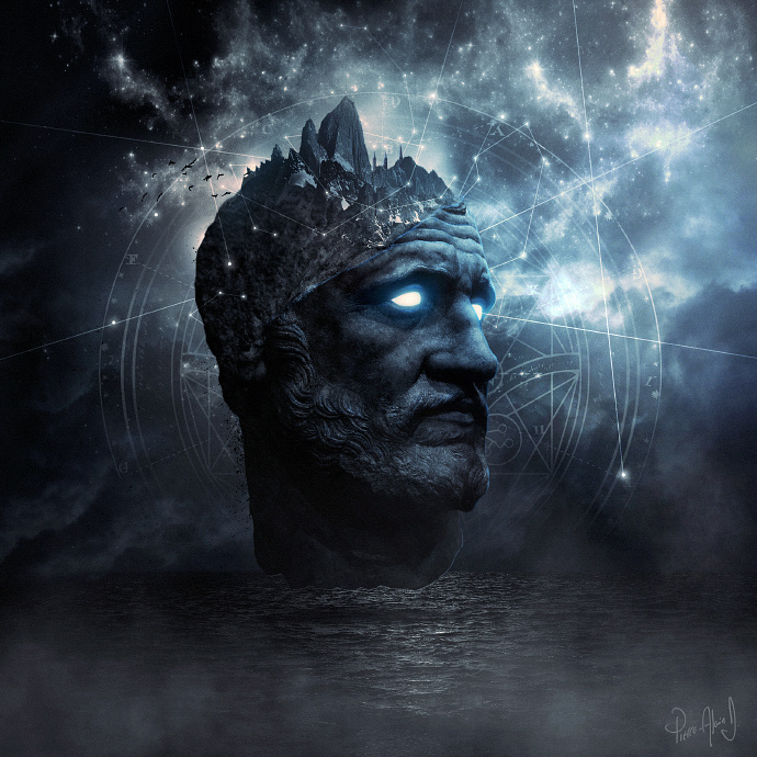 "L'Explorateur" by Pierre-Alain D. #ocean #explorer #greek #sky #exploration #fiction #sea #symbol #stars #knowledge #greece #science #navigation
