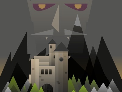 Dracula #fantasy #vector #illustration #magic #castle