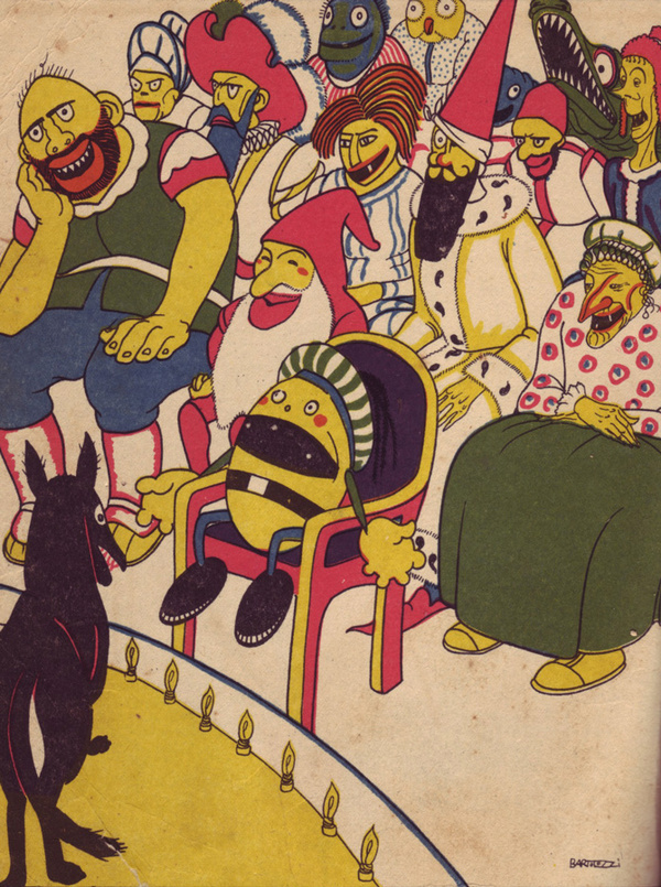 Salvador Bartolozzi's Pinnochio 50 Watts #bizarre #fairy #tale #print #illustration #colour