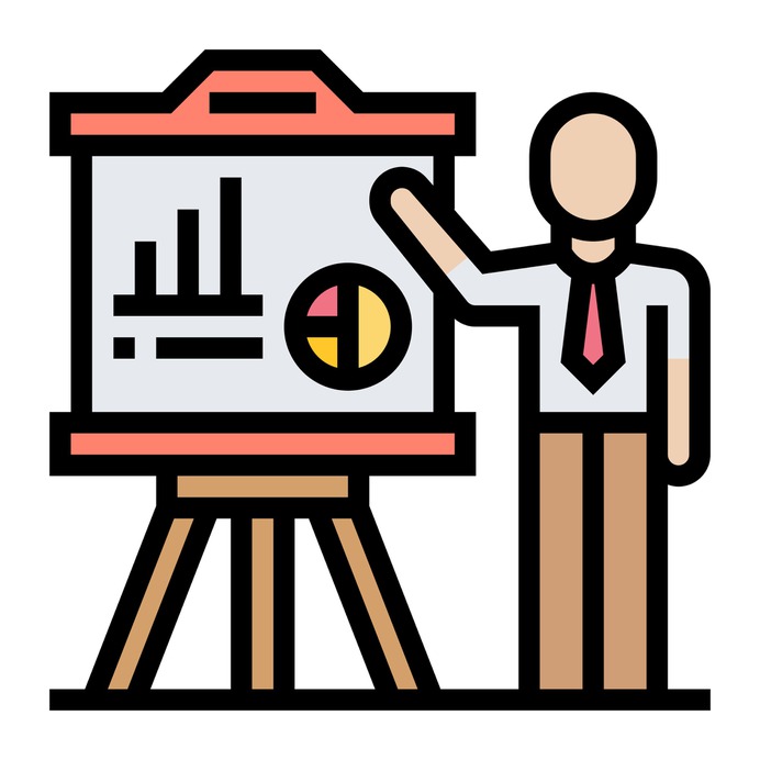 See more icon inspiration related to board, chart, person, graphs, training, learning, conference, presentation, analysis, information, business and people on Flaticon.