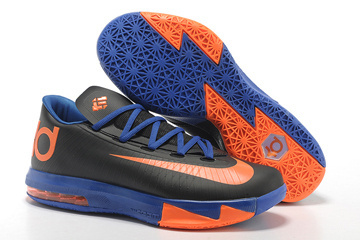 Nike KD VI Black/Royal Blue/Orange New Release Shoes-#87664-360