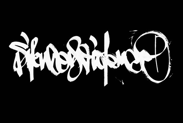 Calligraphi.ca silence is violence Extra Broad Marker on paper (invert in photoshop) Greg Papagrigoriou #type #face #typography