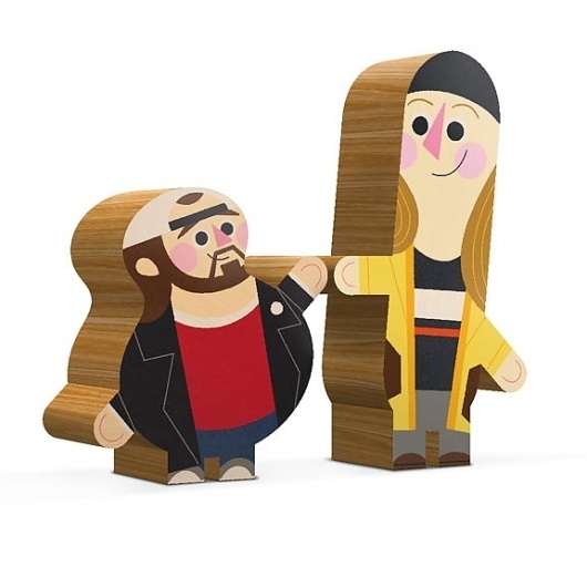 Andrew Kolb Immortalizes Pop Culture Duos With Wooden Figures [Art] - ComicsAlliance | Comic book culture, news, humor, commentary, and revi #wood #illustration