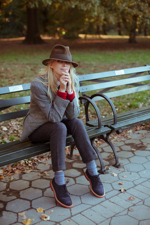 These Tings Take Time #woman #bench #green