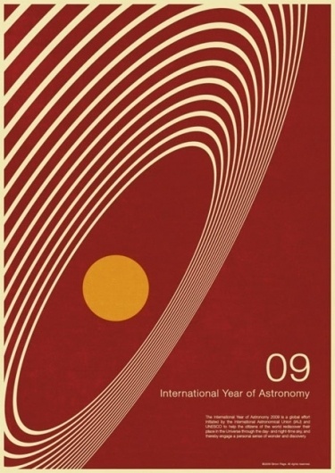 Year of Astronomy poster design | David Airey, graphic designer #modernism #minimalist