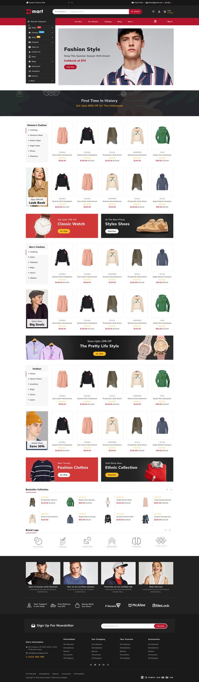 #Dmart - #Shopify #Multipurpose #Responsive #Theme | #TemplateTrip #eCommerce #Website #Design