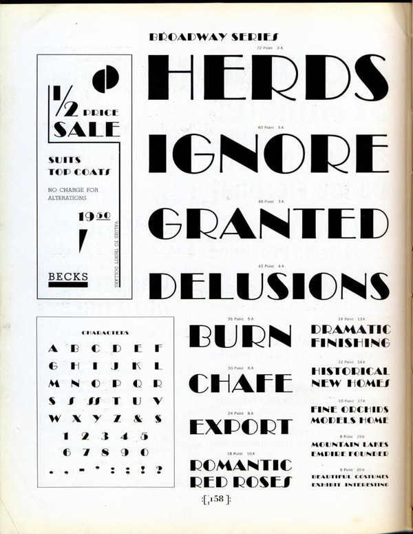 Broadway type specimen #type #specimen #typography