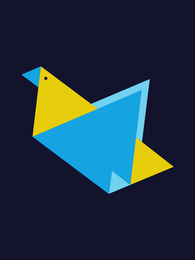 Triangle Bird #vector #design #graphic #illustration #animals