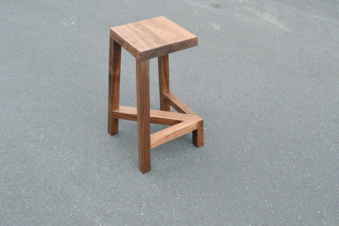 Legless Bar Stool | Josh Carmody #chair #stool #wood #triangle #bar