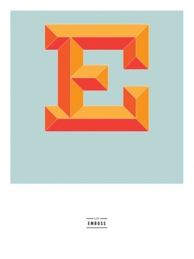 Justafrog • E is for Emboss (courtesy of Kyle Marmesh) #type