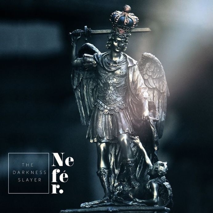 The darkness slayer. #design #statue #photography #concept #blue #light #typography