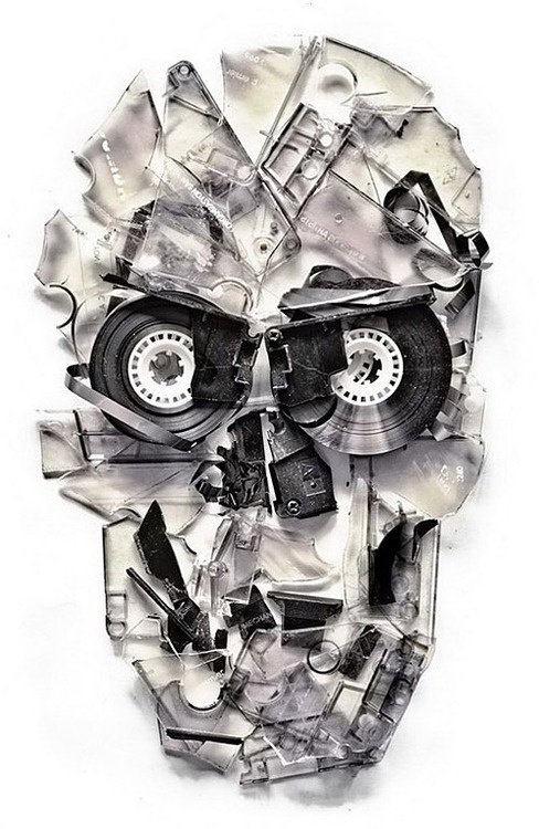 nevver:Ali Gulec #skull #cassette