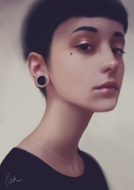Portrait on the Behance Network #woman #painting