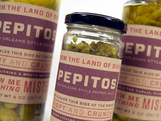 Dever Elizabeth #pickles #packaging #typography #orleans #jar #pickle #type #package #new