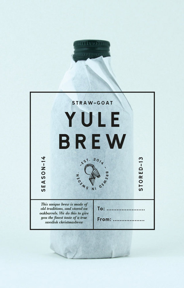 STRAW-GOAT YULEBREW #packaging #beer #brew #label