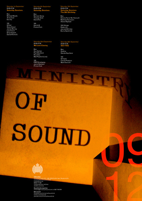 Ministry of Sound Poster www.markcollinsdesign.com #design #graphic #poster #typography