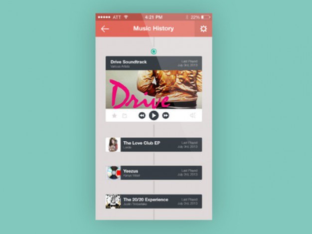 Music app history screen Free Psd. See more inspiration related to Music, App, History and Screen on Freepik.