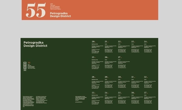 Petrogradka Design District map. #typography