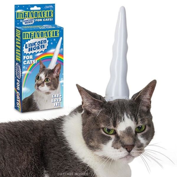 Inflatable Unicorn Horn for Cats - Archie McPhee - 1
