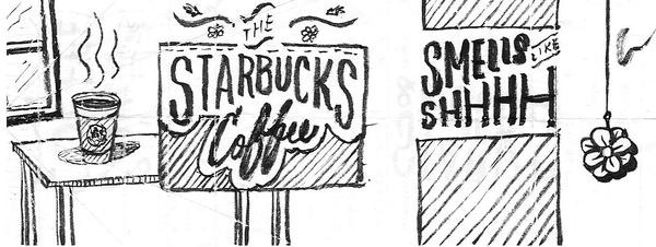 Smelly #starbucks #ink #retro #freehand #illustration #vintage #poster #coffee #manila #renielguiao