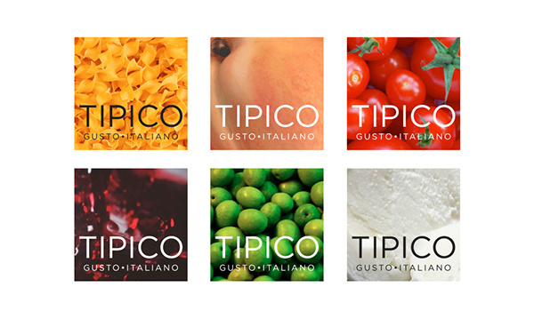 Tipico. Italian Food on Behance #branding #pasta #design #graphic #food #restaurant #olive #tomato #corporate #logo #taste #italy #oil