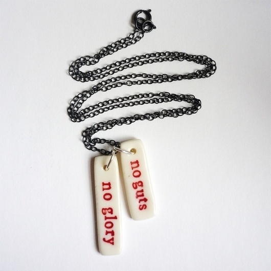 No-guts-no-glory-Necklace-with-porcelain-pendants-on-a-sterling-silver-chain.jpg (JPEG Image, 900x900 pixels) - Scaled (86%) #inspiration #type #jewelry #advice