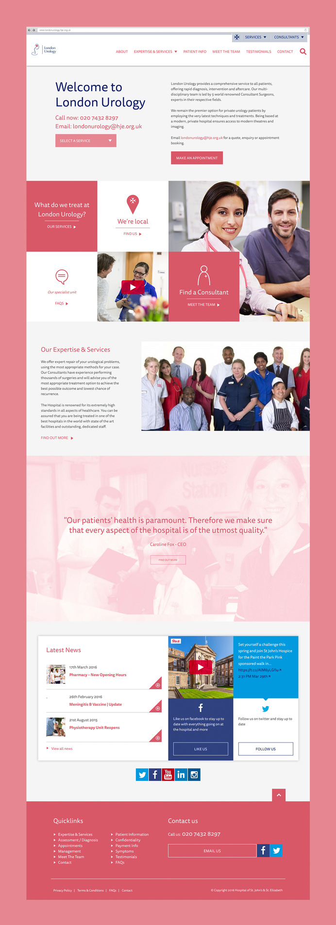 The hospital of St John and St Elizabeth #Branding #Design #Digital #WebsiteDesign #ModularDesign #Inspiration #Creative