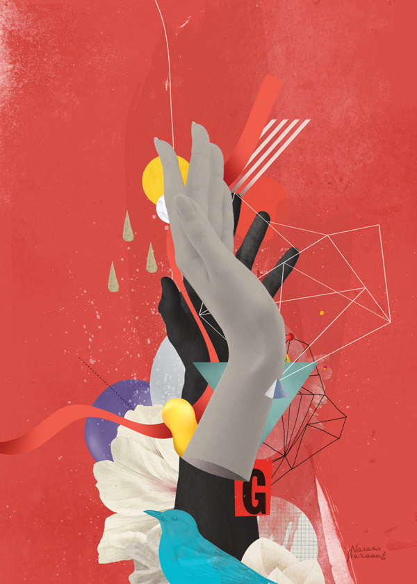 Nazario Graziano, colagene.com #photo #photomontage #surrealism #color #vintage #textures #funk #collage