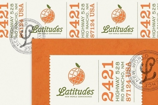 Lovely Stationery | Curating the very best of stationery design #globe #script #branding #stationary #orange #identity #arrow #logo #latitudes
