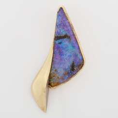 Clip pendant with boulder opal