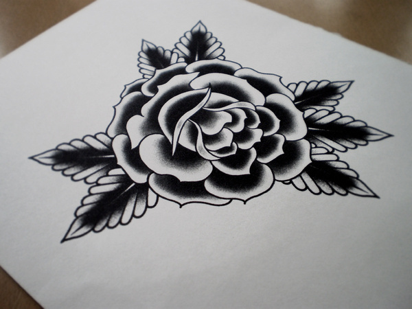 Tom Gilmour #rose #illustration #flash #tattoo