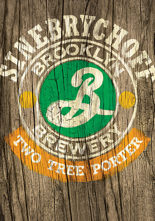 Two Tree Porter Key visual #beer #branding #advertising #wood #paint #brand #brooklyn
