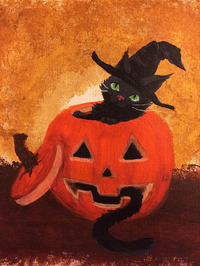 beginner easy halloween paintings & paint by numbers #painting