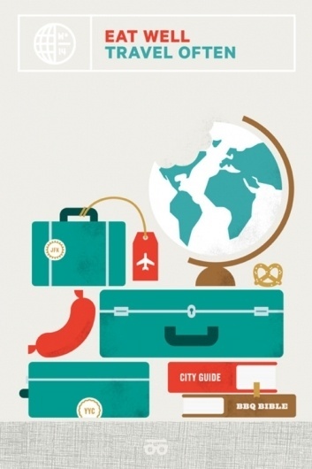 Wander Blog #suitcase #globe #eat #travel #wander #illustration #ed #nacional