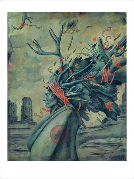Phone Booth Gallery| Detail #american #art #native #shaman #desert