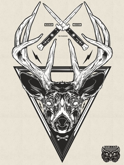 Recent Illustrations 2012 on the Behance Network #antlers #knives #illustration #deer