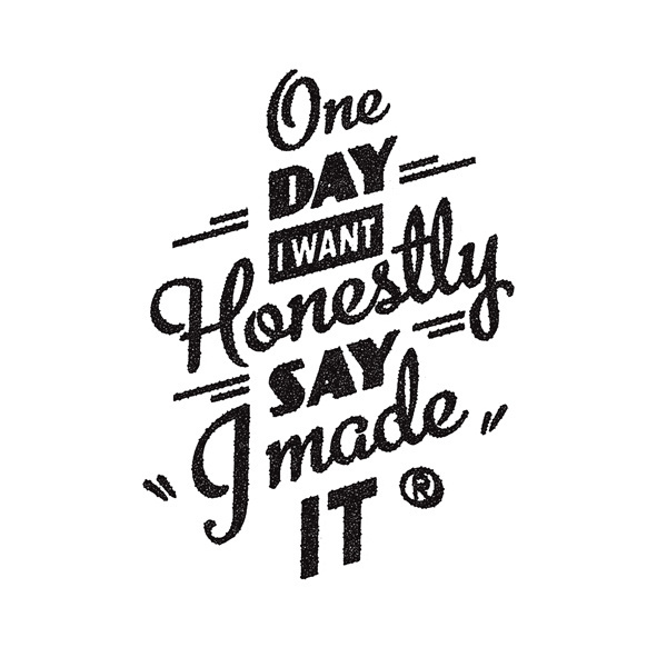One Day on Behance #quote #poster #type #knit #typography