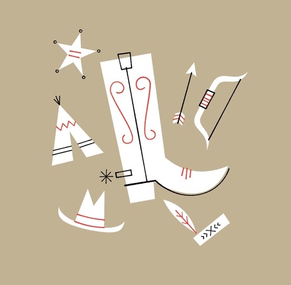 Wildwest lg #illustration #mid #century