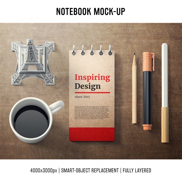 Notebook mock up template Free Psd. See more inspiration related to Mockup, Coffee, Cover, Template, Web, Website, Pencil, Notebook, Pen, Mock up, Templates, Website template, Mockups, Up, Web template, Realistic, Real, Web templates, Mock ups, Mock and Ups on Freepik.