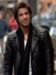 John Travolta is a lovely Hero and Actor, who is Famous For His Romantic and Drama Film, "Staying Alive". Hel Looked So Handsome in This Black Leather Jacket. #johntravolta #stayingalive #leatherjacket #blackjacket #blackleatherjacket #drama #romance #tonymanero #celebrity #fashion