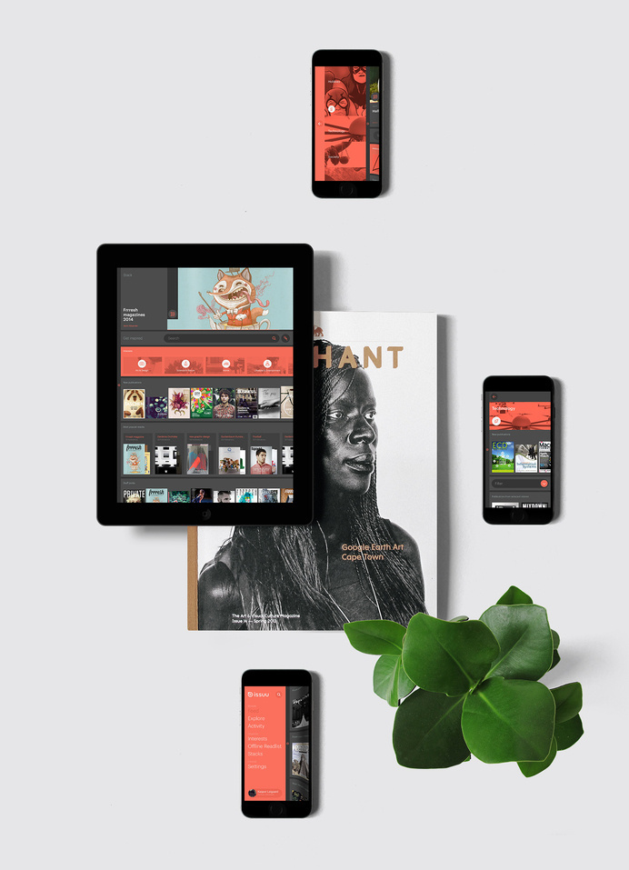 Issuu_section01_grey #ux #ipad #interface #ui #digital #ios
