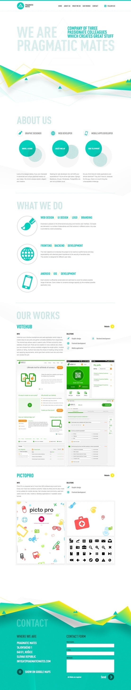 Pragmatic Mates Website Design #design #website #blue #web #green