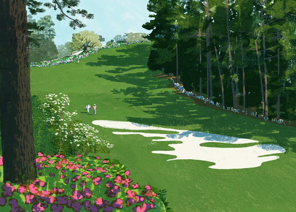2013 Masters (3) #golf #tatsuro #shading #2013 #texture #digital #illustration #masters #kiuchi