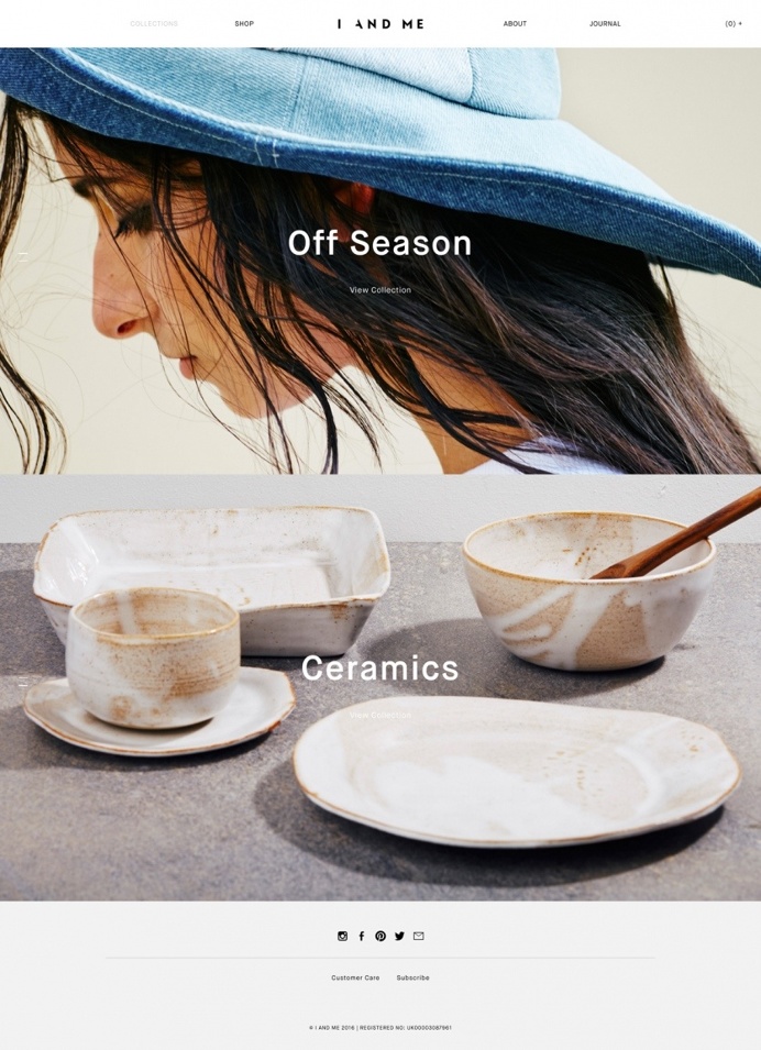I and me webdesign website beautiful sotd mindsparkle mag ceramics off season fashion beauty minimal site of the day inspiration inspire gra