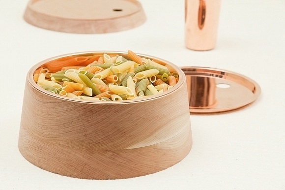 Bravo! Design Studio wood and copper containers, Base collection. #design #home #accessories